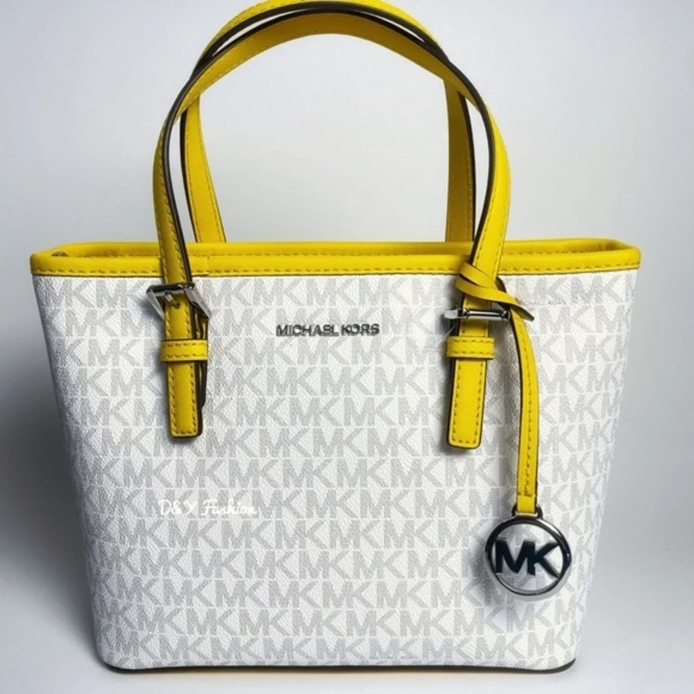 Michael Kors Jet Set Travel Logo Top-Zip Tote Bag